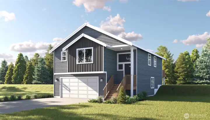 Image is a rendering. Photographs are for illustrative purposes only. Features, finishes, interior/exterior colors, landscaping and floorplan shown may vary from actual homes built