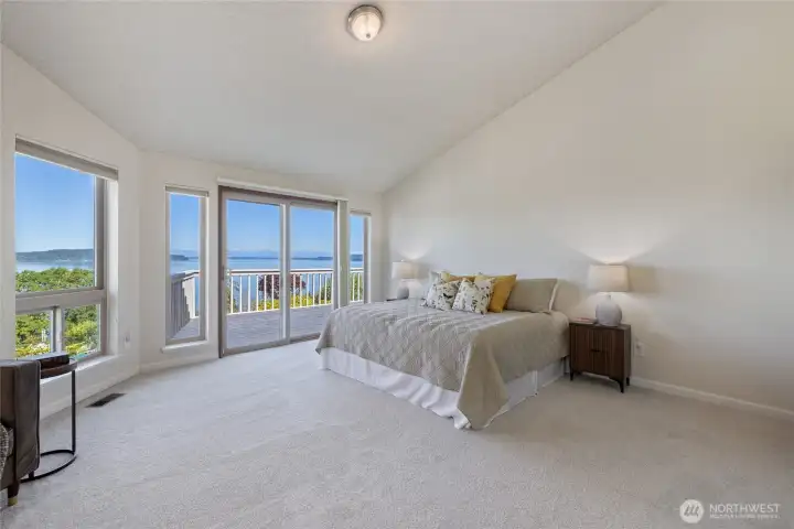 Vaulted ceilings in all of the bedrooms.