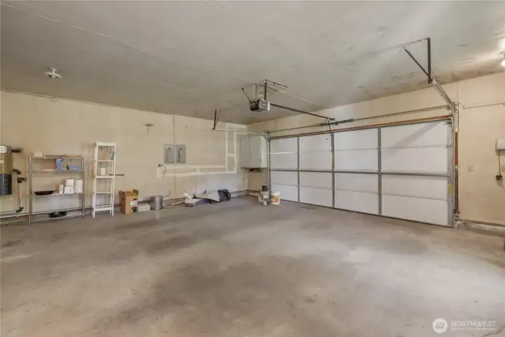 Huge 2 car garage.
