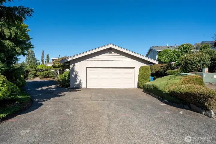 Oversized 2 car attached garage.