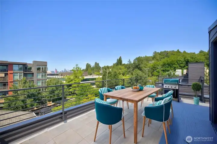 Virtually Staged Roof Top Deck