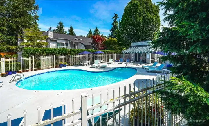 Residents enjoy resort-inspired amenities including a swimming pool, newly resurfaced sport court for pickleball and basketball, and landscaped grounds. Residents enjoy resort-inspired amenities including a swimming pool, newly resurfaced sport court for pickleball and basketball, and landscaped grounds.