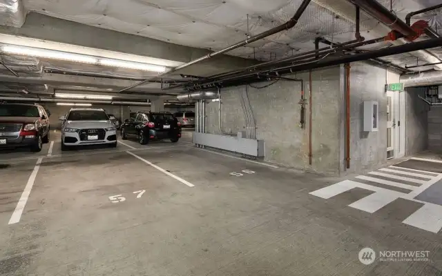 2 parking spaces in secure garage