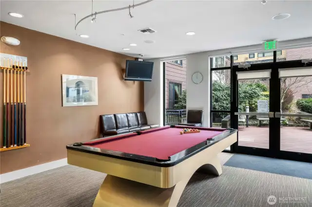 Pool table in Clubroom