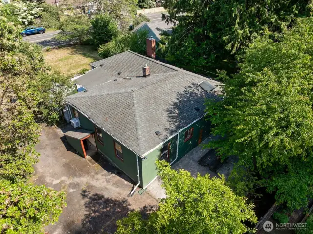 Aerial View of rear of house