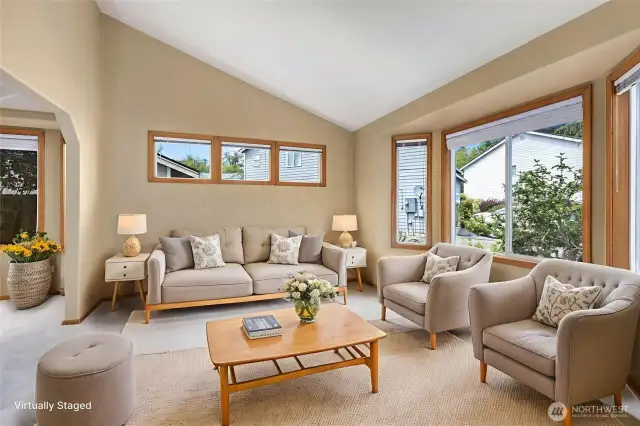 Virtually Staged living room.