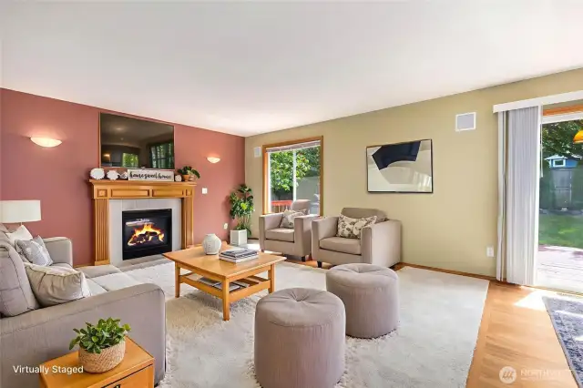 Virtually Staged family room