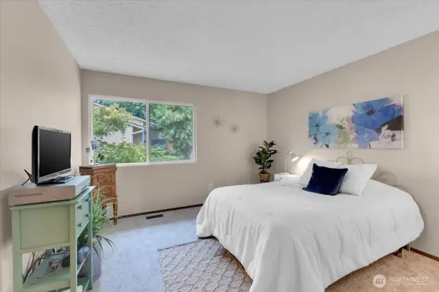Spacious primary bedroom