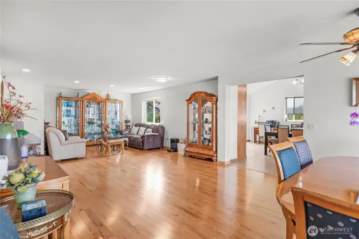 Large open space for living/dining
