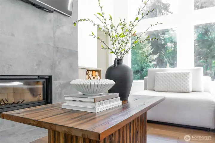 Living Room & Fireplace