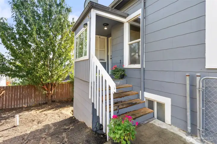 Side entrance