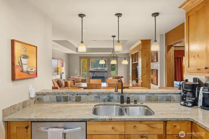 Eating space at counter