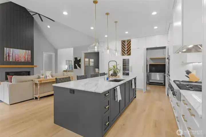 Looking Back toward the hidden butler pantry.