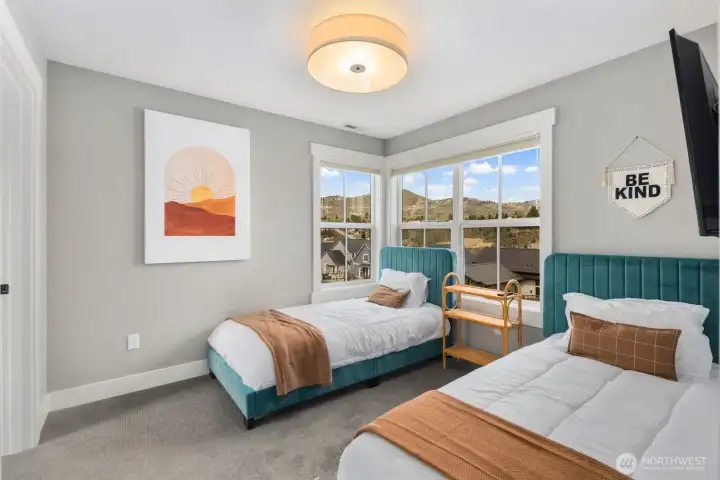 Upper level guest bedroom perfect as a guest suite or additional bunk room