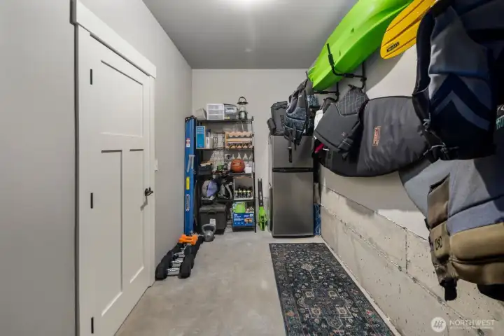 One of two enormous storage rooms