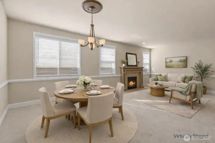 Dining Room, Den Virtually Staged