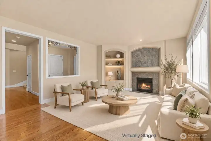 Family Room Virtually Staged