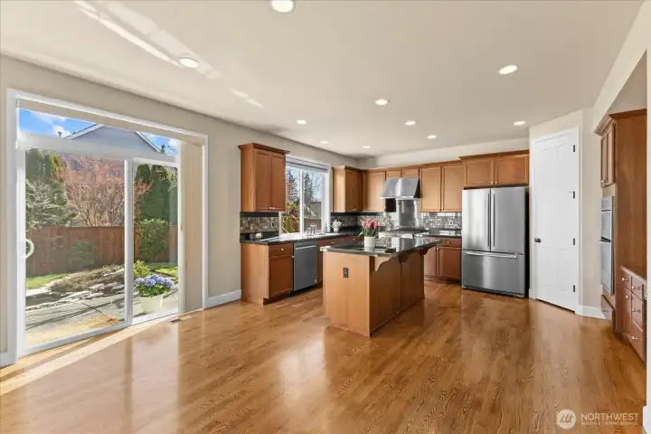 Kitchen and door to backyard