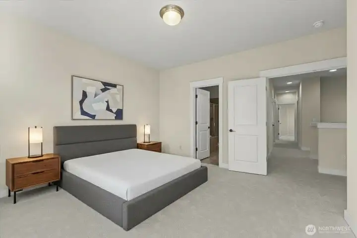 Virtually Staged Version of Primary Bedroom