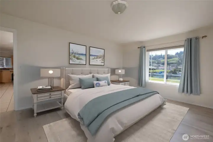 Primary bedroom with a view!