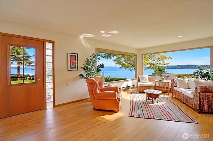 Stunning views of Utsalady Bay and beyond from the living room...