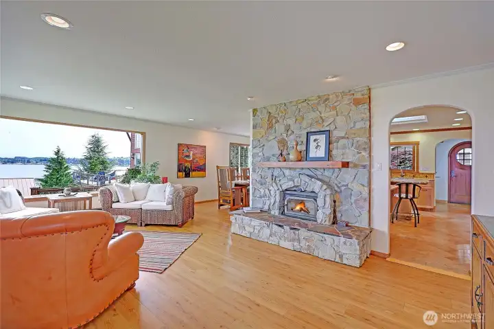 Wood burning fireplace insert...