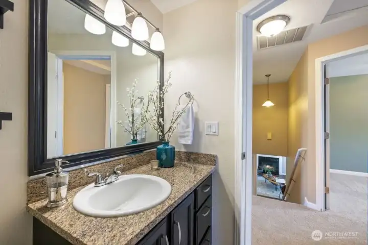 Full bathroom on top level Full bathroom on top level