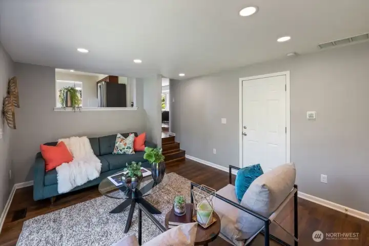 Convenient access to your attached two-car garage from your bonus room. Convenient access to your attached two-car garage from your bonus room.