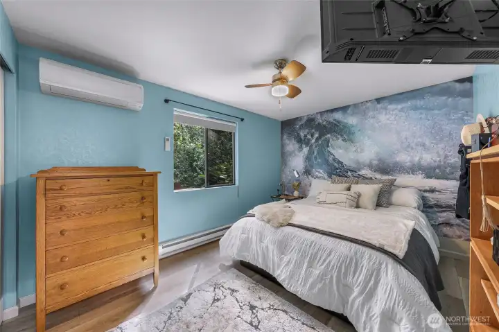 Lovely Primary Bedroom with generous closet and mini-split for year-round comfort