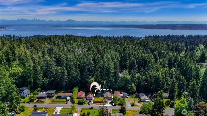 Easterly view of Possession Sound and the Cascade Mountain range