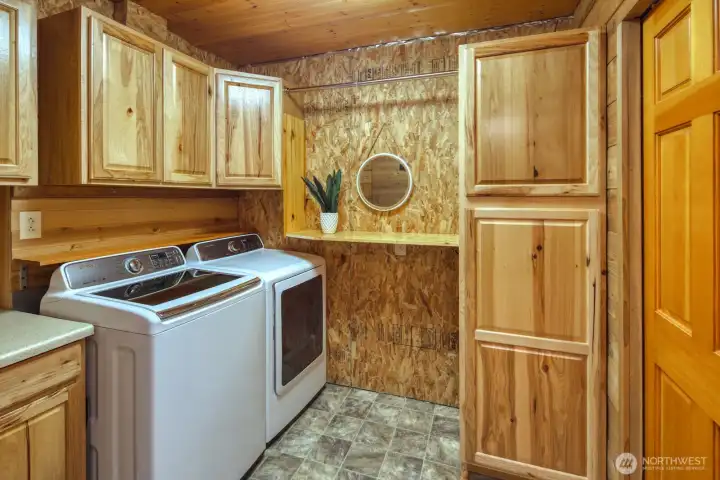 Lots of storage, closed pocket door on right is the entrance to the main floor half bath.