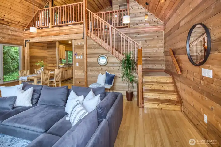 Stairs to Lofted Primary Suite