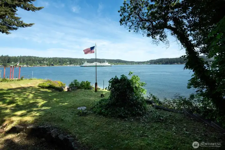 Bainbridge Island is Across Rich Passage from this home and Property