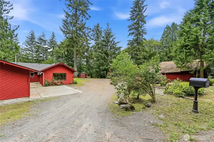 Primary house with barn to the right