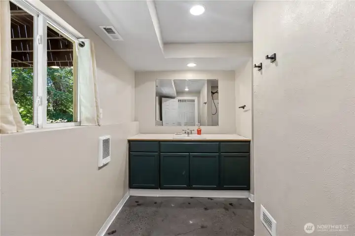 Basement bathroom