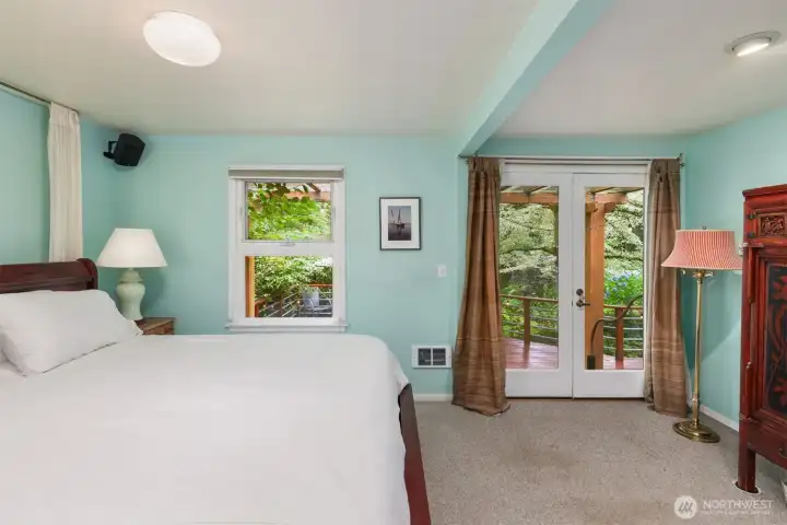 french doors to covered deck