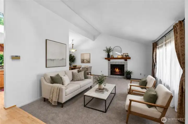 Living room virtually staged Living room virtually staged