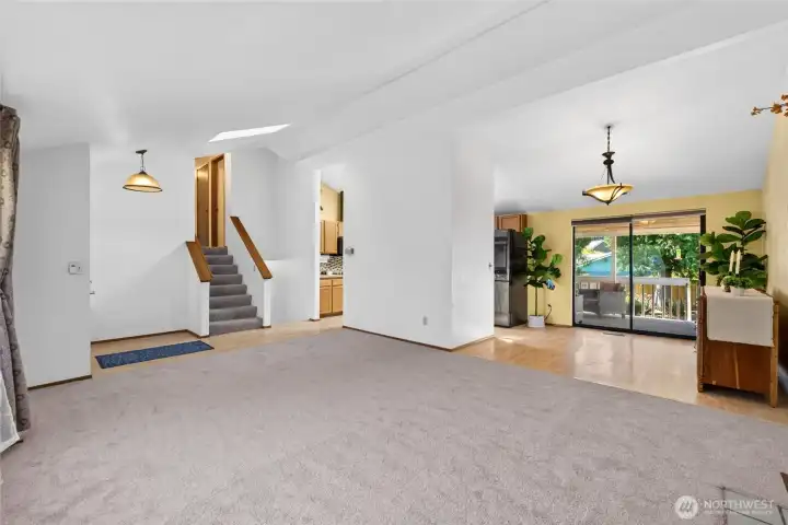 Living room open to dining area Living room open to dining area