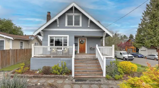 This home has so much charm and features fresh exterior paint.