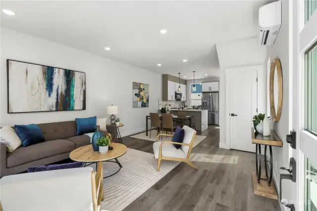 Beautifully designed living and dining area with contemporary finishes.