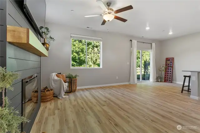 Main living space. Kitchen is to the right.