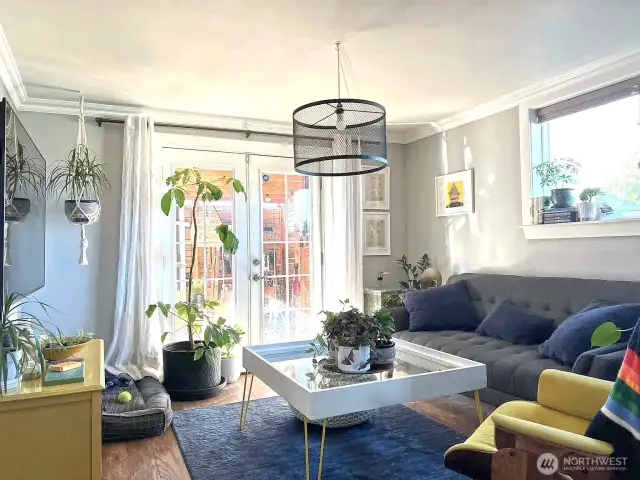 French doors to patio