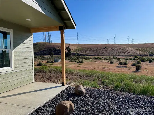 Looking north over the property