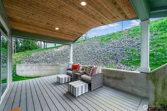 Back porch off the dinning room for easy diner a la fresco.