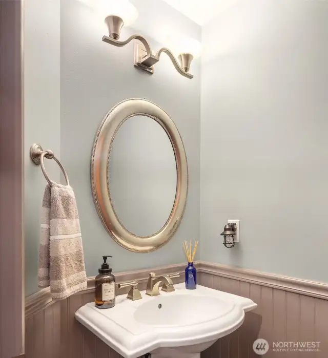 The powder room on the main floor.