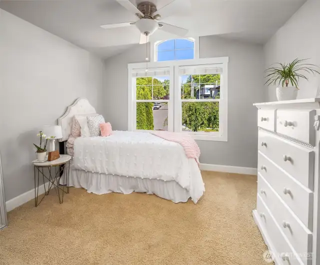 This home has a total of 4 bedrooms upstairs which is ideal for most living situations. This is one of the secondary bedrooms located upstairs.