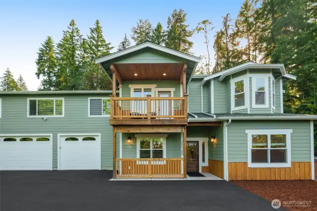 Exterior from front. Notice the 3-car garage, plus plenty of driveway parking.
