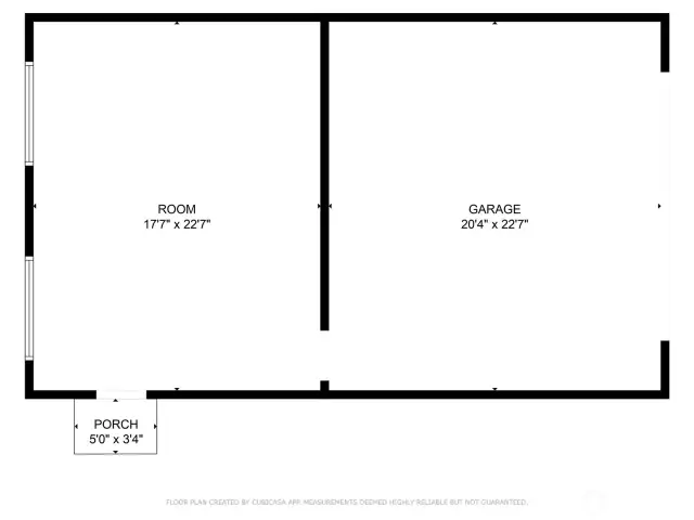 Detached garage floorplan for reference--approx measurements.