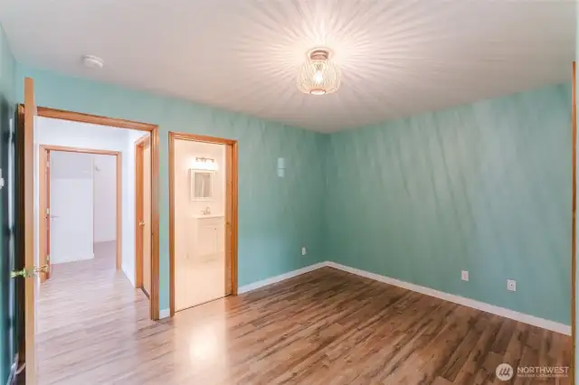 Attached full bathroom.