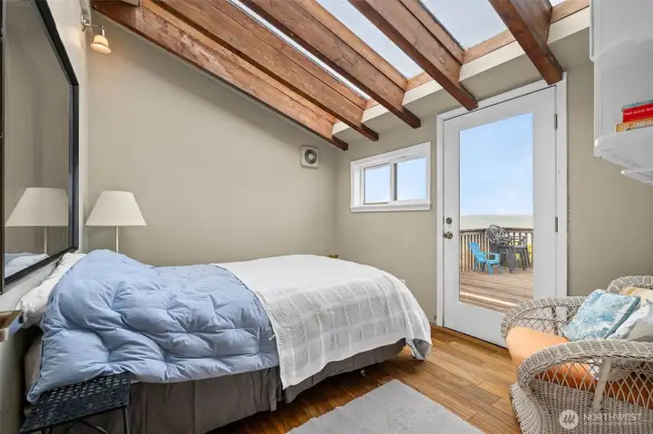 The sun room offers a 3rd bedroom